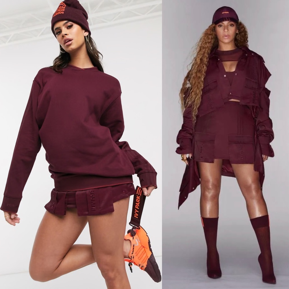 BEYONCÉ IVY‎ PARK X ADIDAS Sporty Stripe Cargo Pocket Preppy Mini Skirt Small